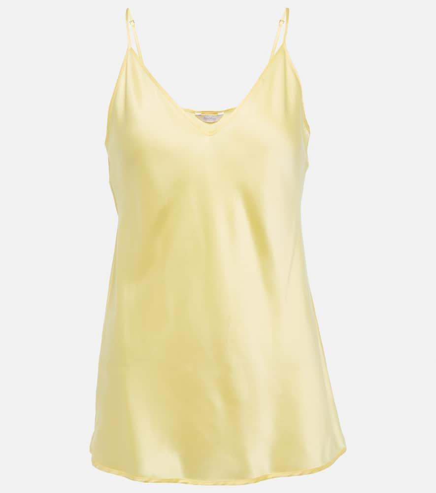 Leisure Lucca Stretch-silk Satin Camisole In 069 Yellow Product Image