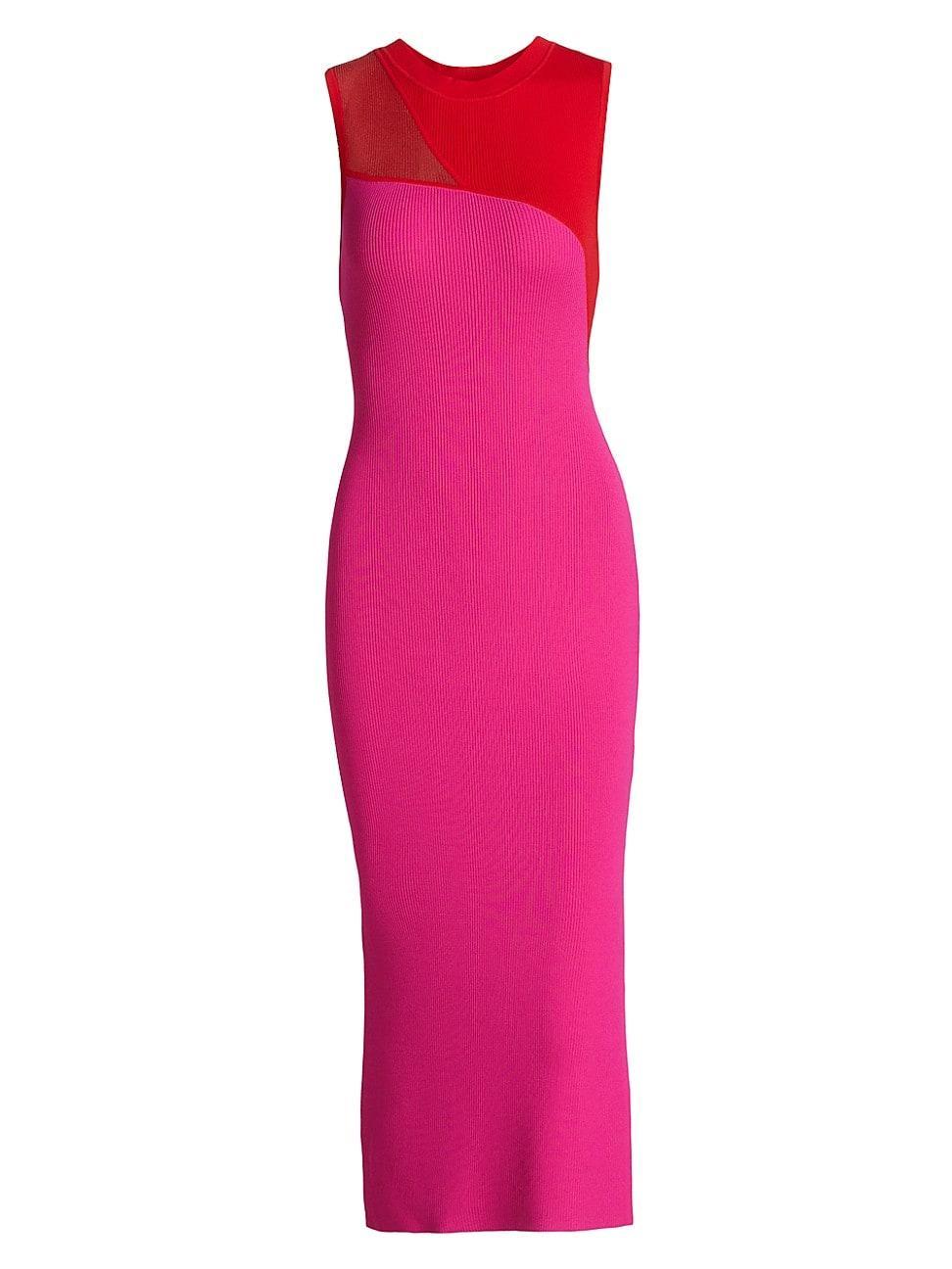 Womens Kyle Bi-Color Midi-Dress Product Image