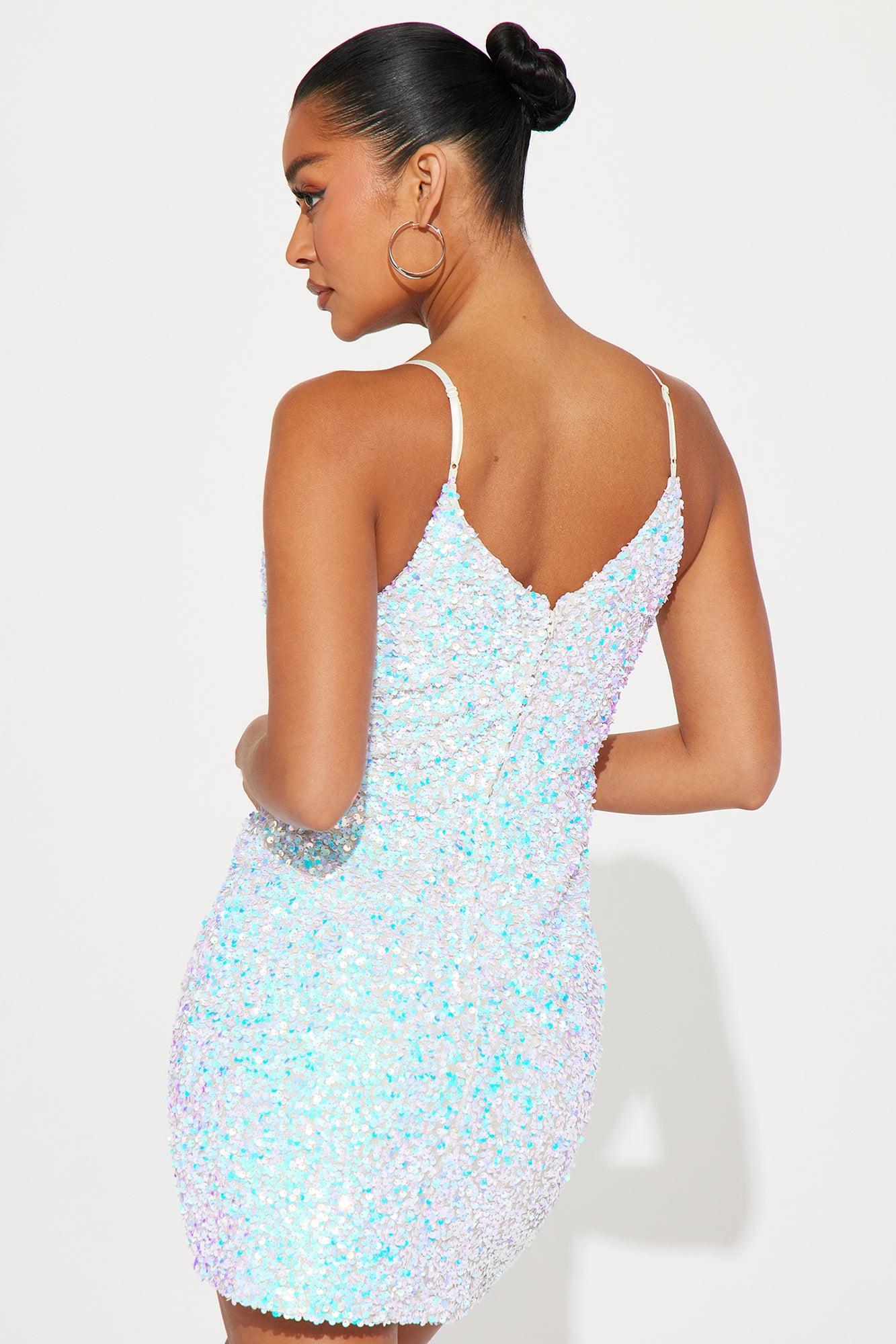 Julianna Sequin Mini Dress - Iridescent Product Image