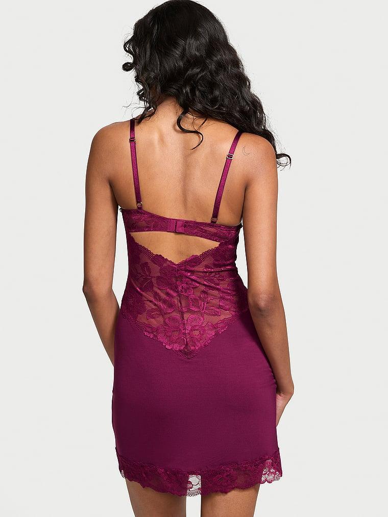 Modal & Lace Cupped Mini Slip Dress Product Image