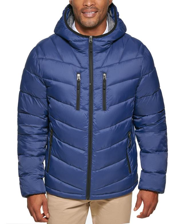 Club Room Mens Chevron Quilted Hooded Puffer Jacket, Created for Macys Product Image