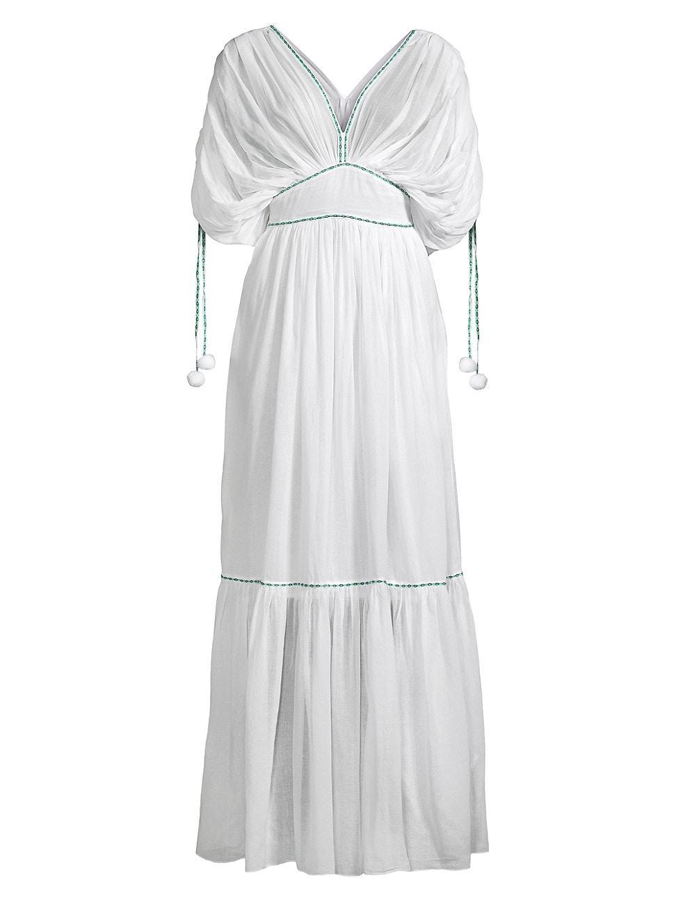 Womens Clara Pom-Pom Maxi Dress Product Image