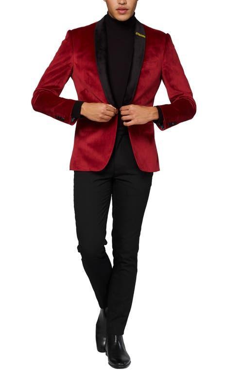 OppoSuits Deluxe Burgundy Velvet Dinner Jacket Product Image