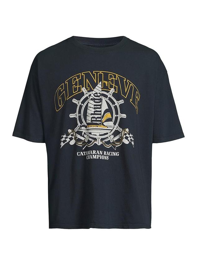 Mens Geneve Catamaran Logo Cotton T-Shirt Product Image