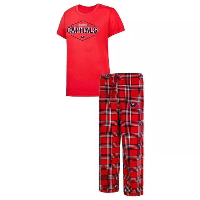 Womens Concepts Sport /Navy Washington Capitals Badge T-Shirt & Pants Sleep Set Product Image