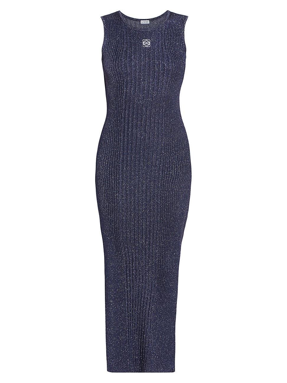 Lurex Knit Midi Dress with Anagram Detail Product Image