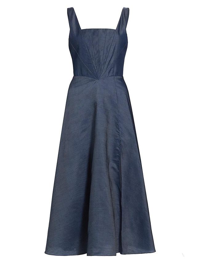 Womens Adriana Chambray Midi-Dress Product Image