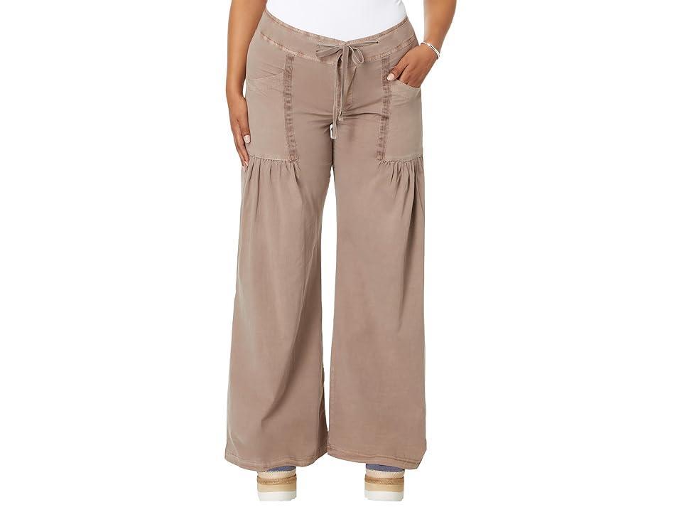 XCVI Willowy Wide Leg Stretch Poplin Pant (Mink) Women's Casual Pants Product Image