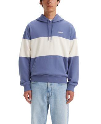 Levis Mens Relaxed-Fit Drawstring Stripe Hoodie Product Image