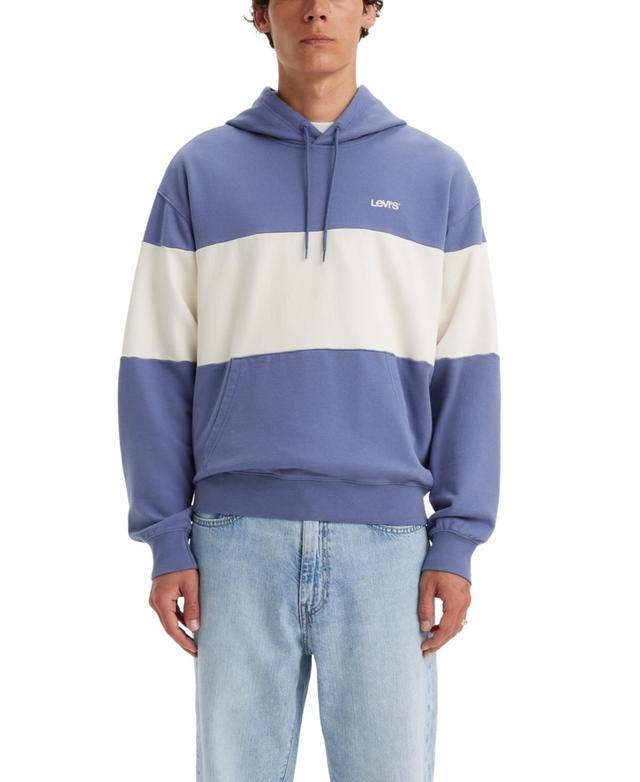 Levis Mens Relaxed-Fit Drawstring Stripe Hoodie Product Image