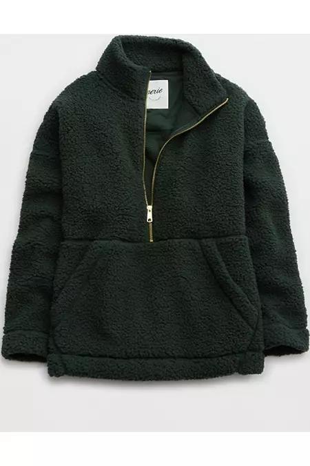 Aerie Sherpa Quarter Zip Sweatshirt Women's Product Image