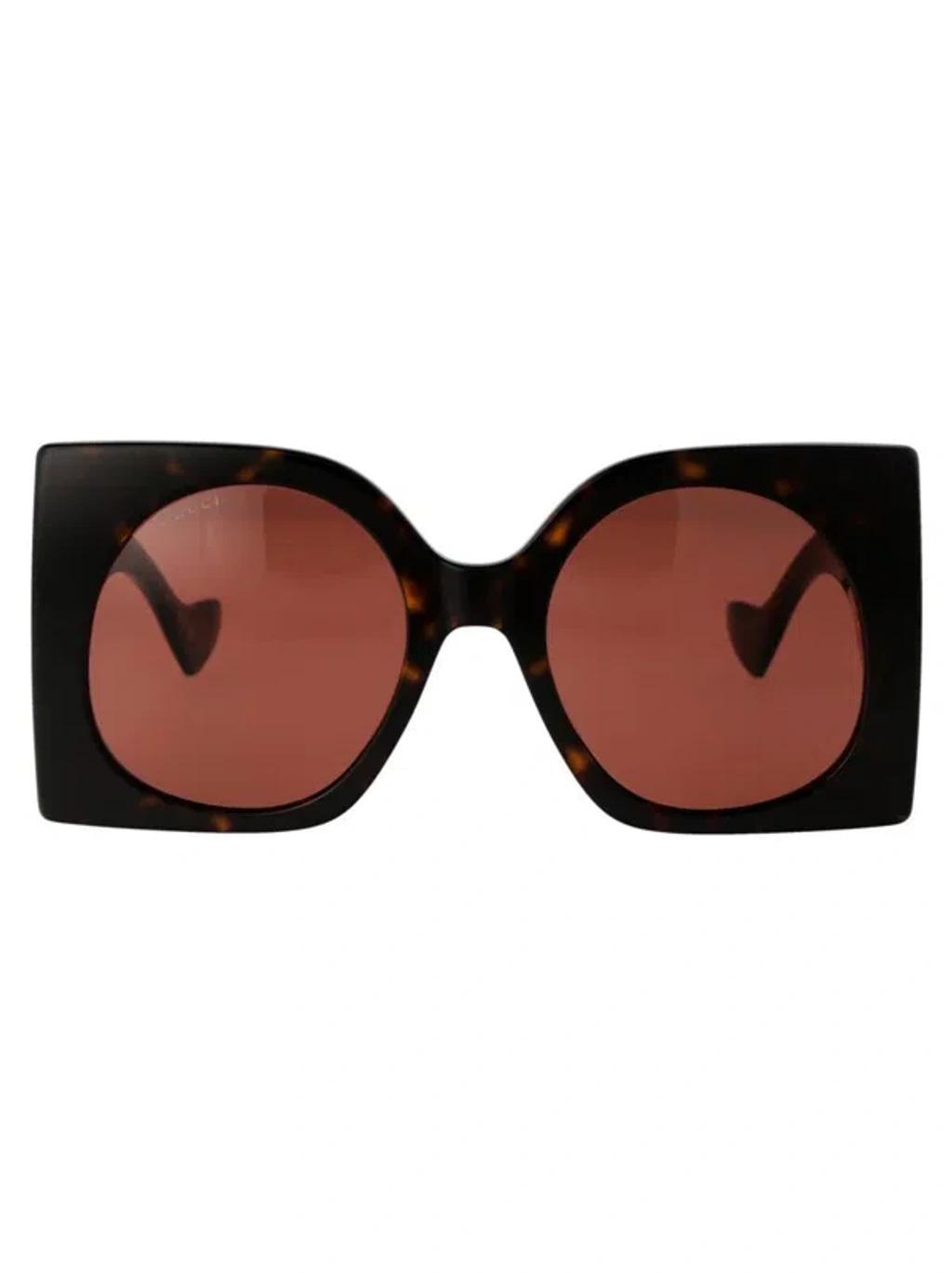 GUCCI Gg1254s Havana Sunglasses In Red Product Image