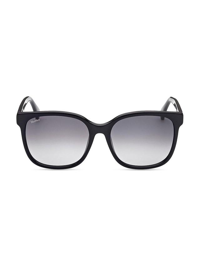 Max Mara Women's 57MM Square Sunglasses - Black  - female - Size: one-size Product Image