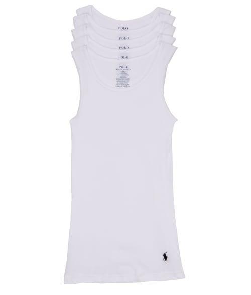 Polo Ralph Lauren 5-Pack Classic Logo Embroidered Cotton Rib Tanks Product Image