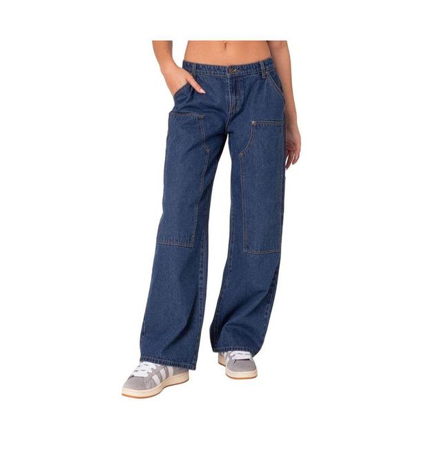 Edikted Ayla Low Rise Carpenter Jeans Product Image