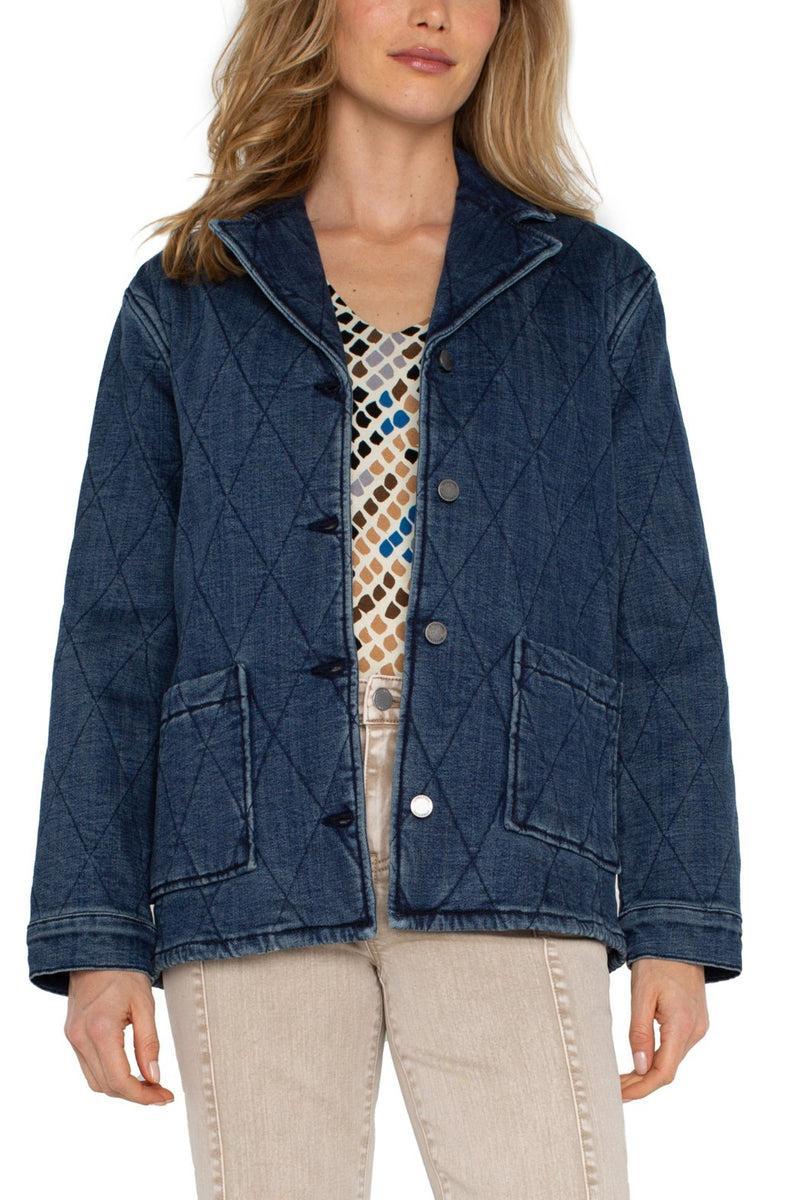 Quilted Denim Coat Product Image