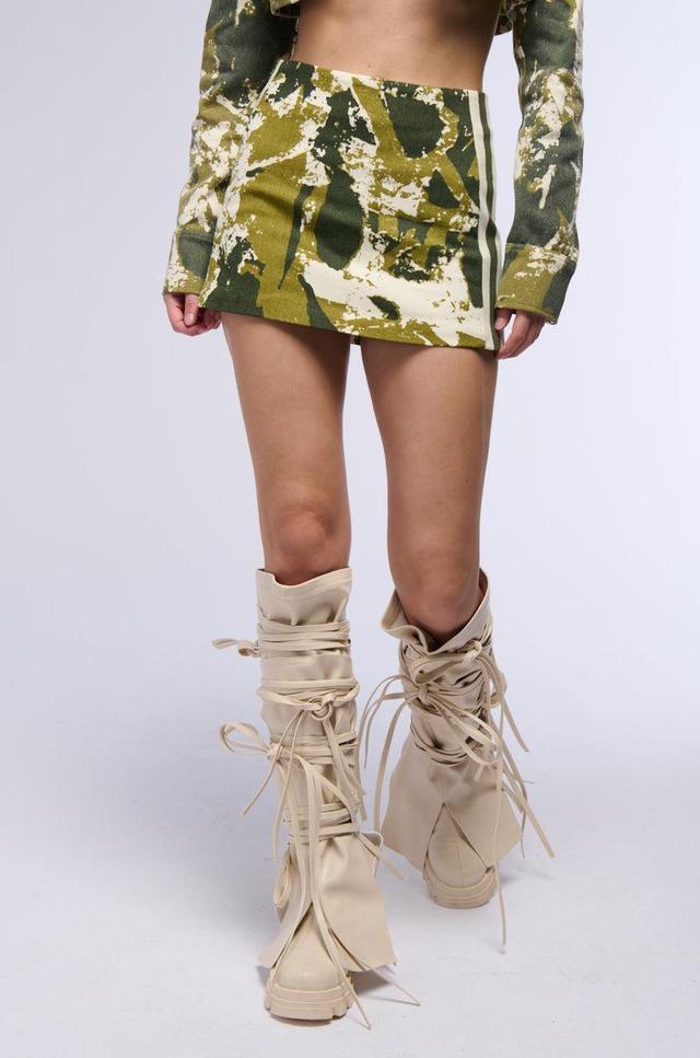 ABSTRACT CAMO MINI SKIRT Product Image