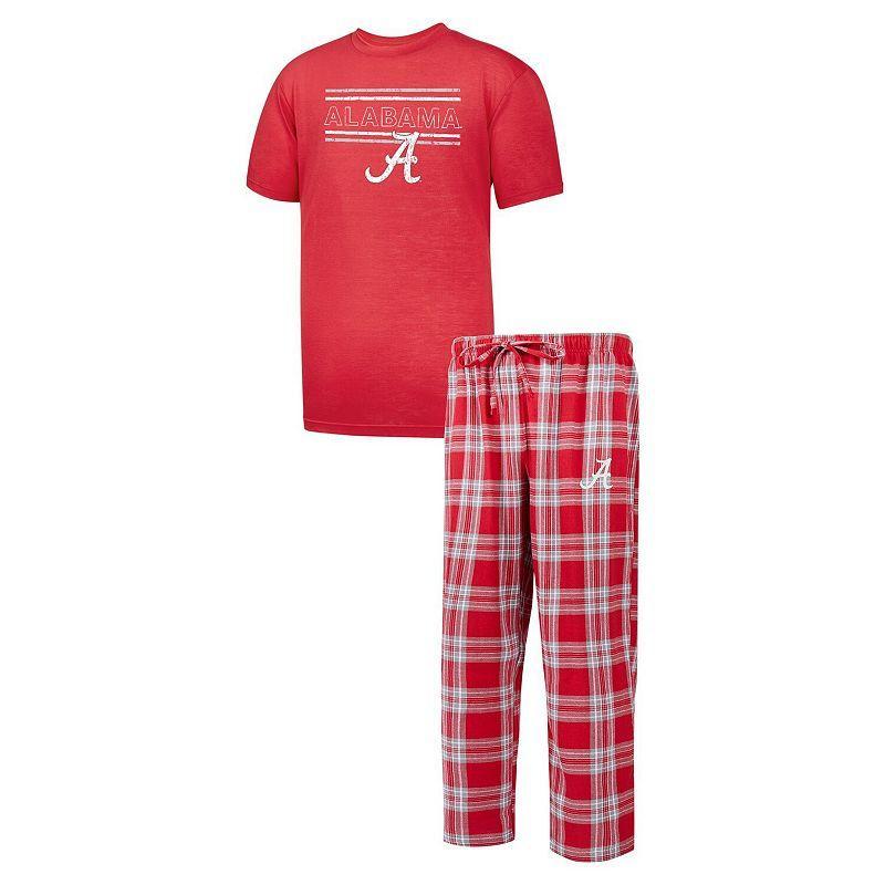 Mens Profile Crimson/Gray Alabama Crimson Tide Big & Tall 2-Pack T-Shirt & Flannel Pants Set Product Image