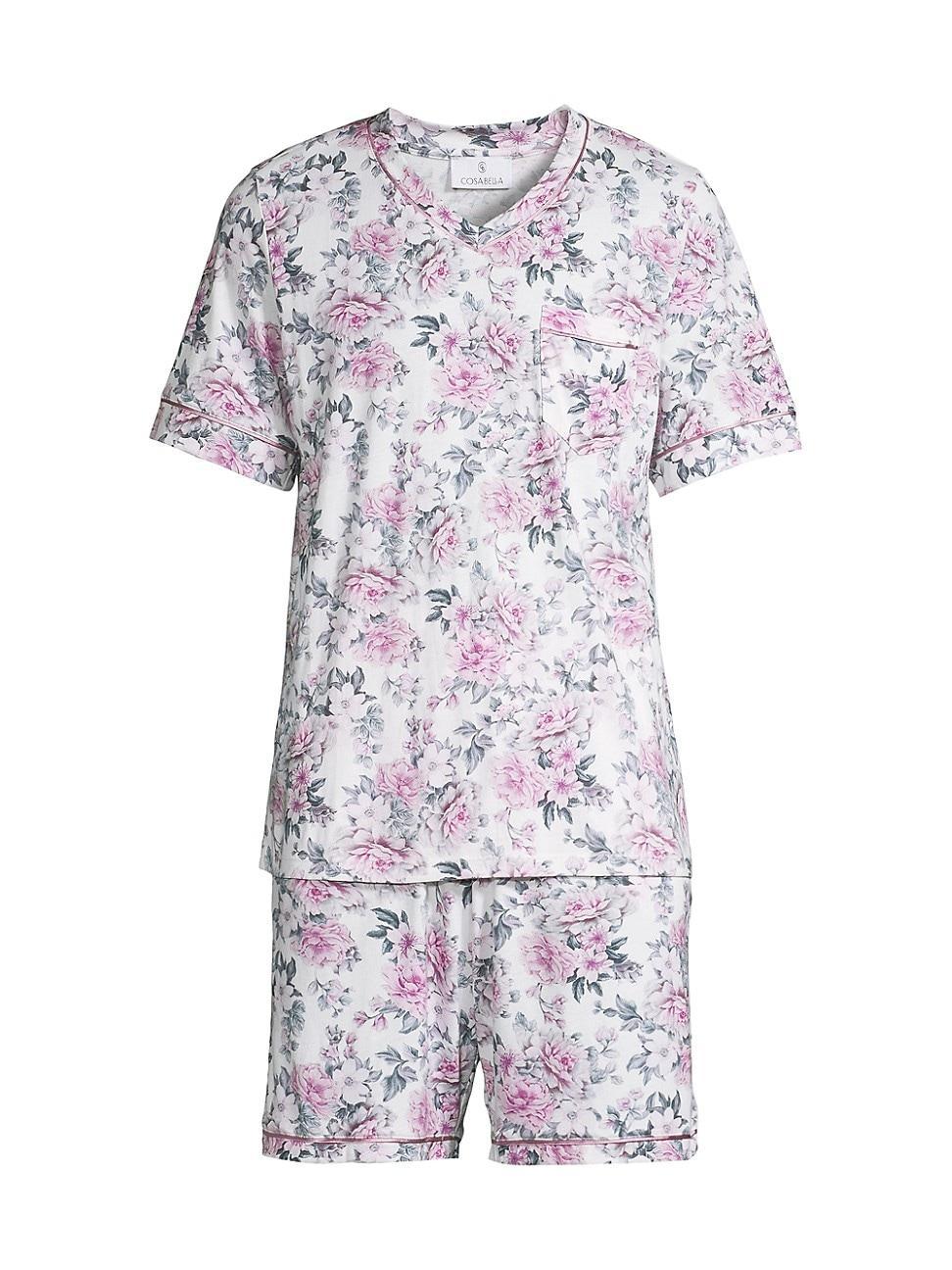 Mens Bella Floral Cotton-Blend Pajamas Product Image