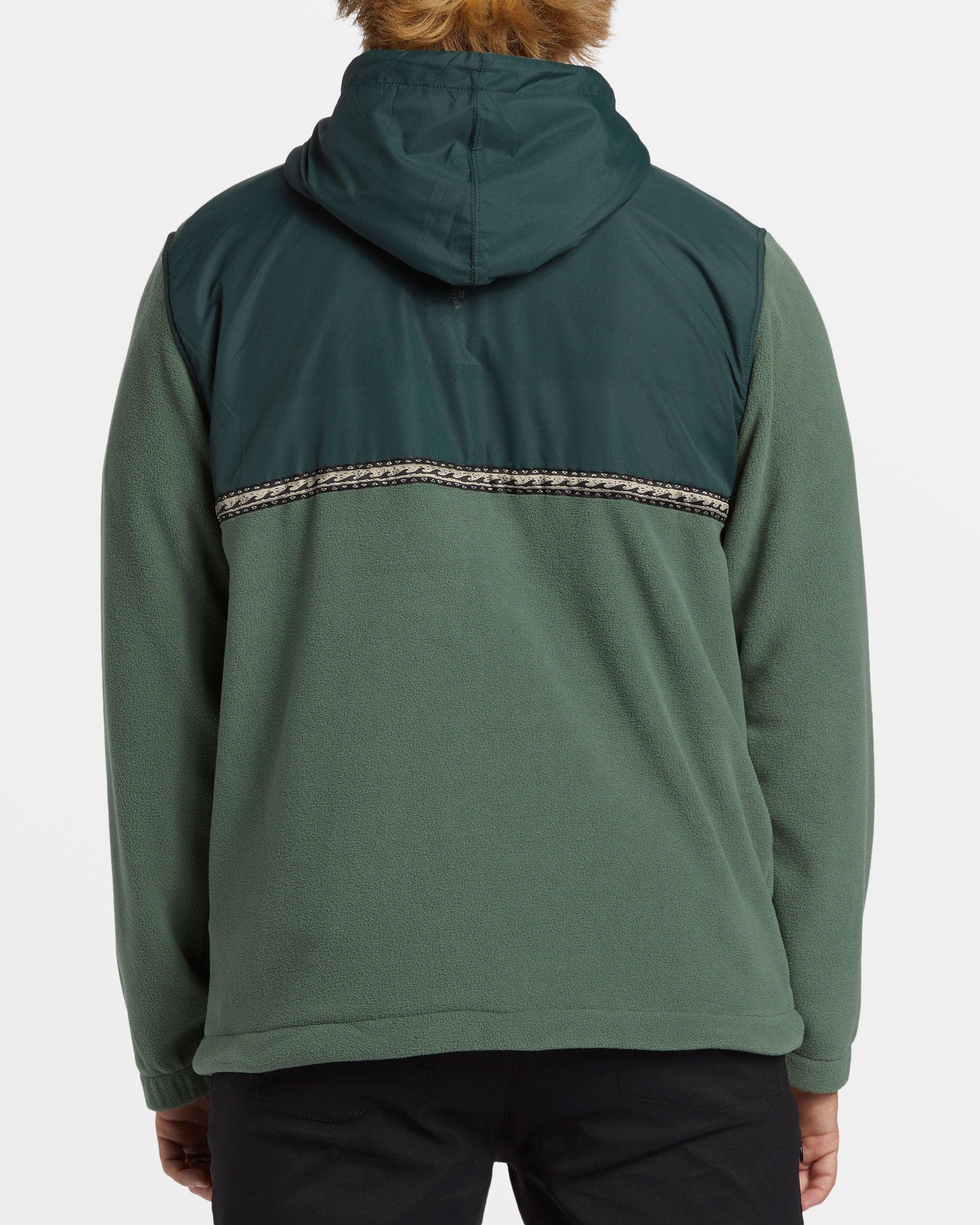 Boundary Lite Zip Hoodie - Forest Green Male Product Image