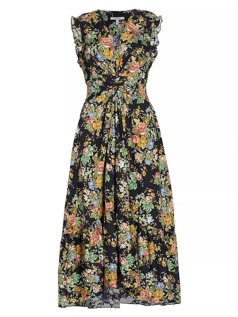 Kris Floral Cotton-Blend Midi-Dress product image