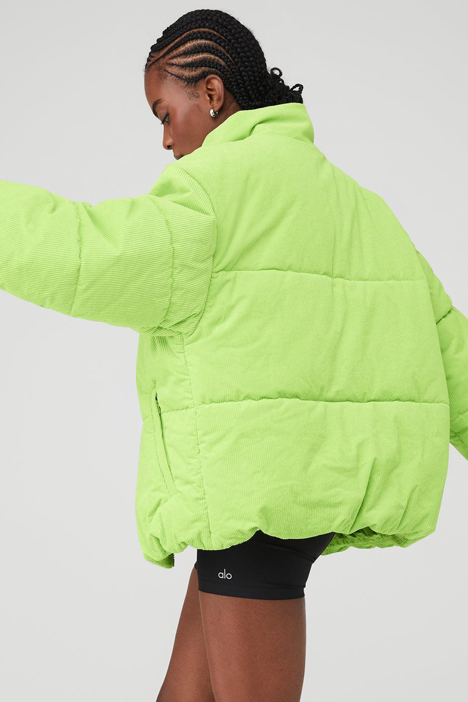 Corduroy Stage Puffer - Celery Female Product Image