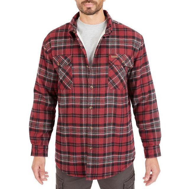 Big & Tall Smiths Workwear Sherpa-Lined Flannel Shirt Jacket, Mens Product Image