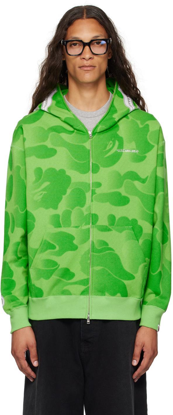 Green Ink Camo Shark Hoodie Product Image