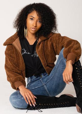 Luxe Jacket in Brown Product Image