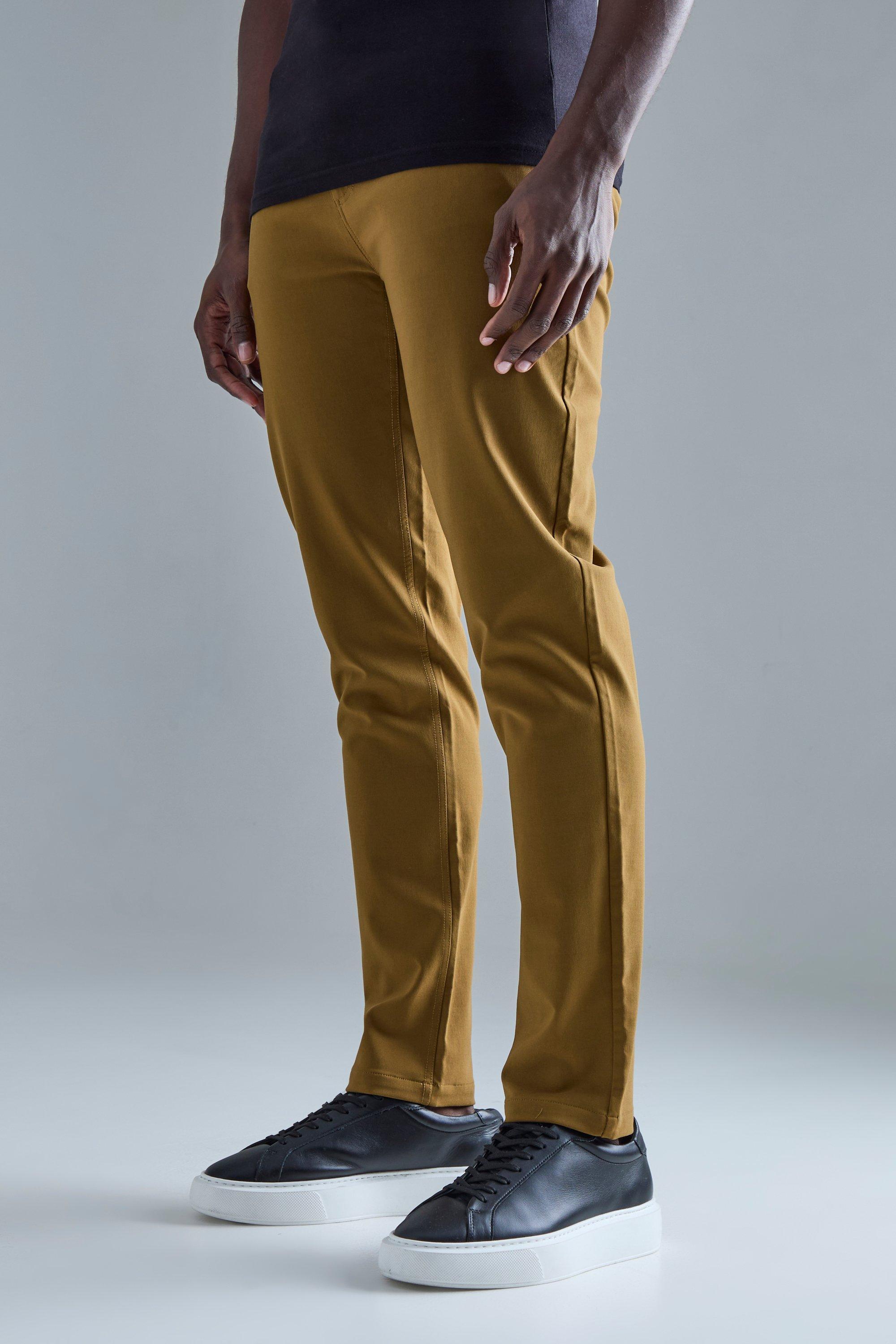 Fixed Waist Slim Fit Technical Golf Stretch Pants | boohooMAN USA Product Image