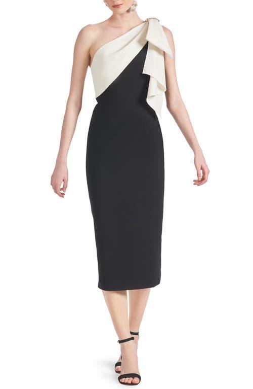 Womens Shane Asymmetric Crepe Midi-Dress Product Image