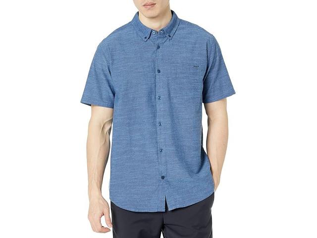 Hurley One Only Stretch Short Sleeve Woven (Obsidian 2) Men's Clothing Product Image