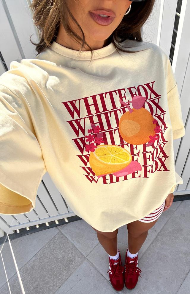 Oh So Sweet Oversized Tee Cream Product Image