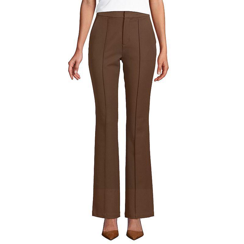 Lands End Womens High Rise Bi Stretch Pintuck Boot Cut Pants Product Image