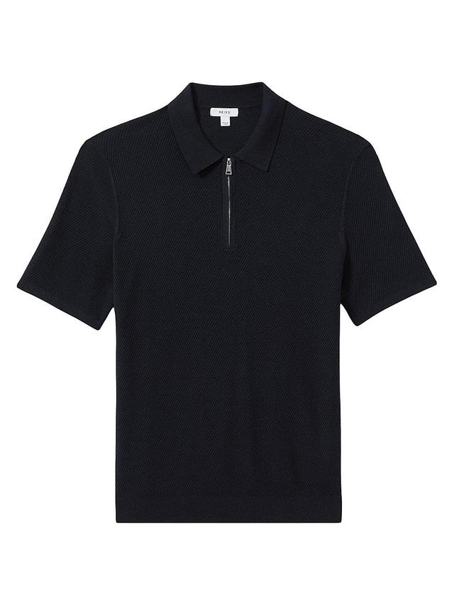 Mens Ivor Zip-Up Polo Shirt Product Image