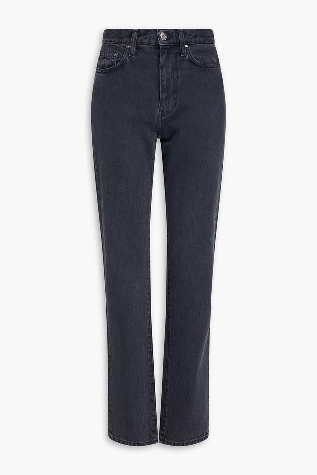 TOTÊME High-rise Straight-leg Jeans In Black Product Image