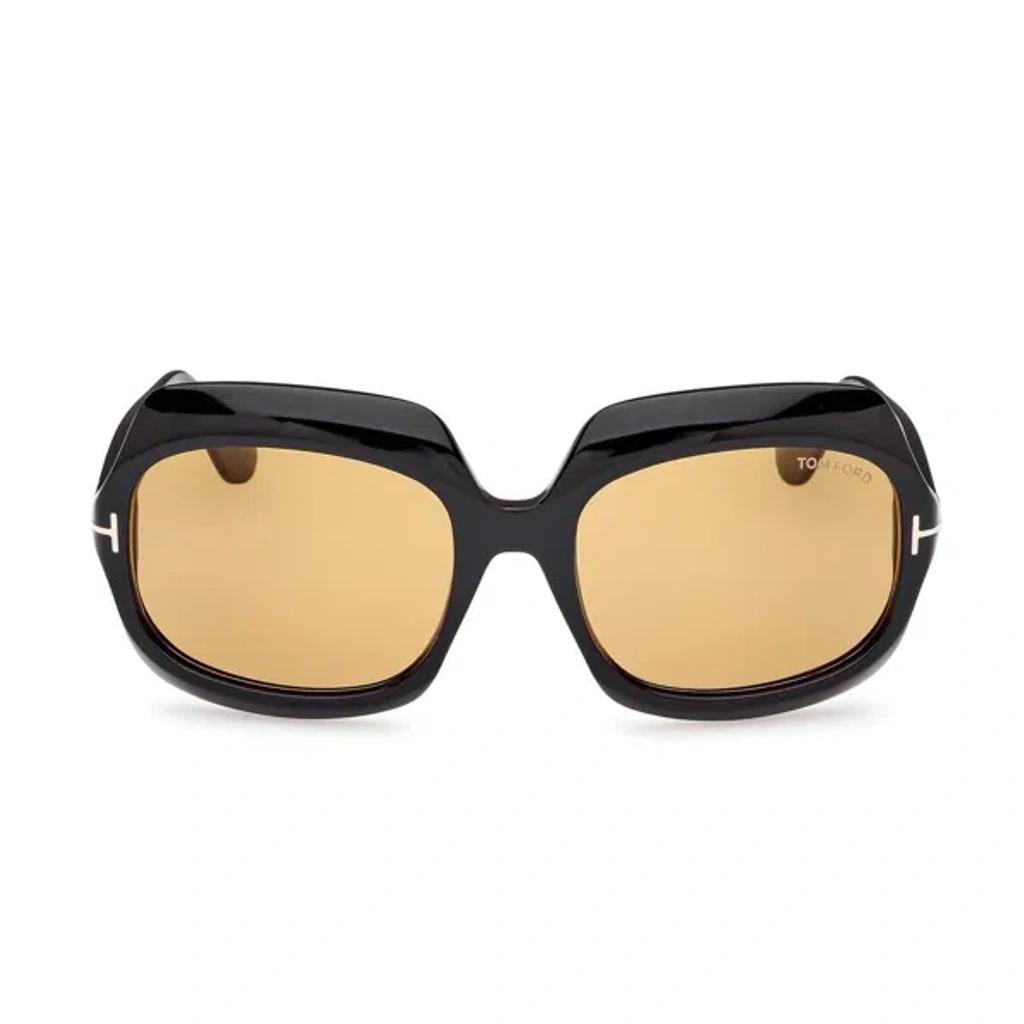 TOM FORD Eyewear Ren Square Frame Sunglasses In Black Product Image