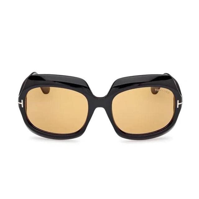 TOM FORD Eyewear Ren Square Frame Sunglasses In Black Product Image