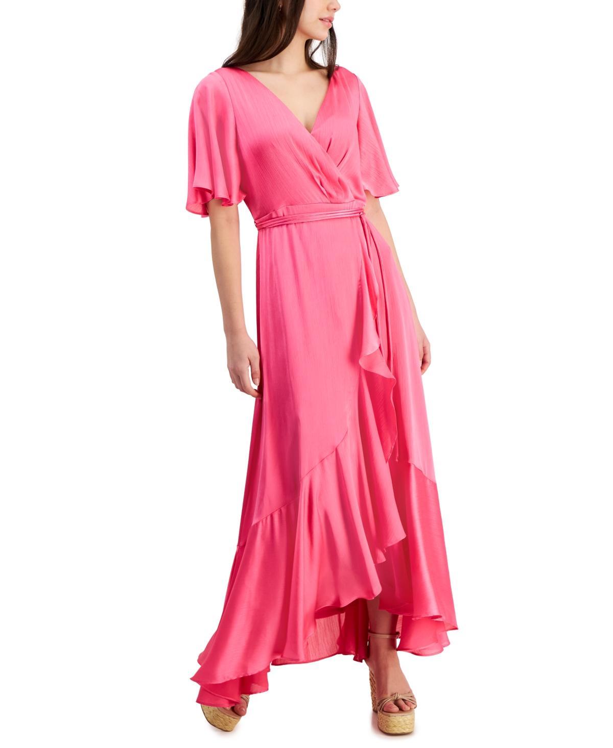 Taylor Womens Flutter-Sleeve High-Low A-Line Dress Product Image