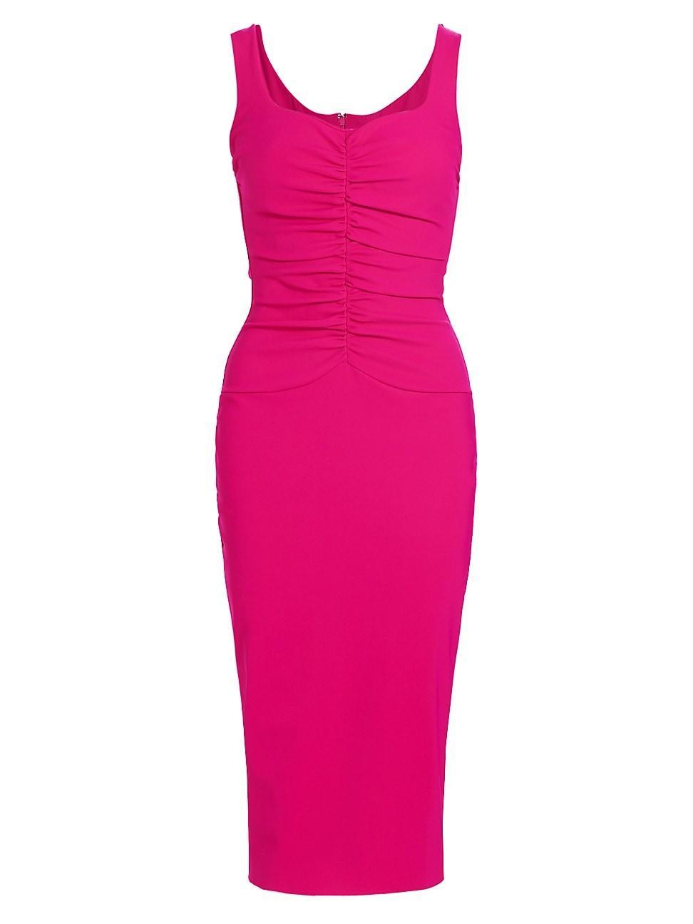 Womens Ruched Sleeveless Cocktail Dress Product Image