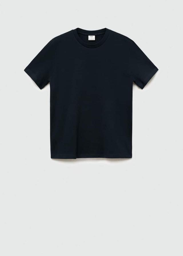 MANGO MAN - Basic cotton stretch T-shirt blackMen Product Image