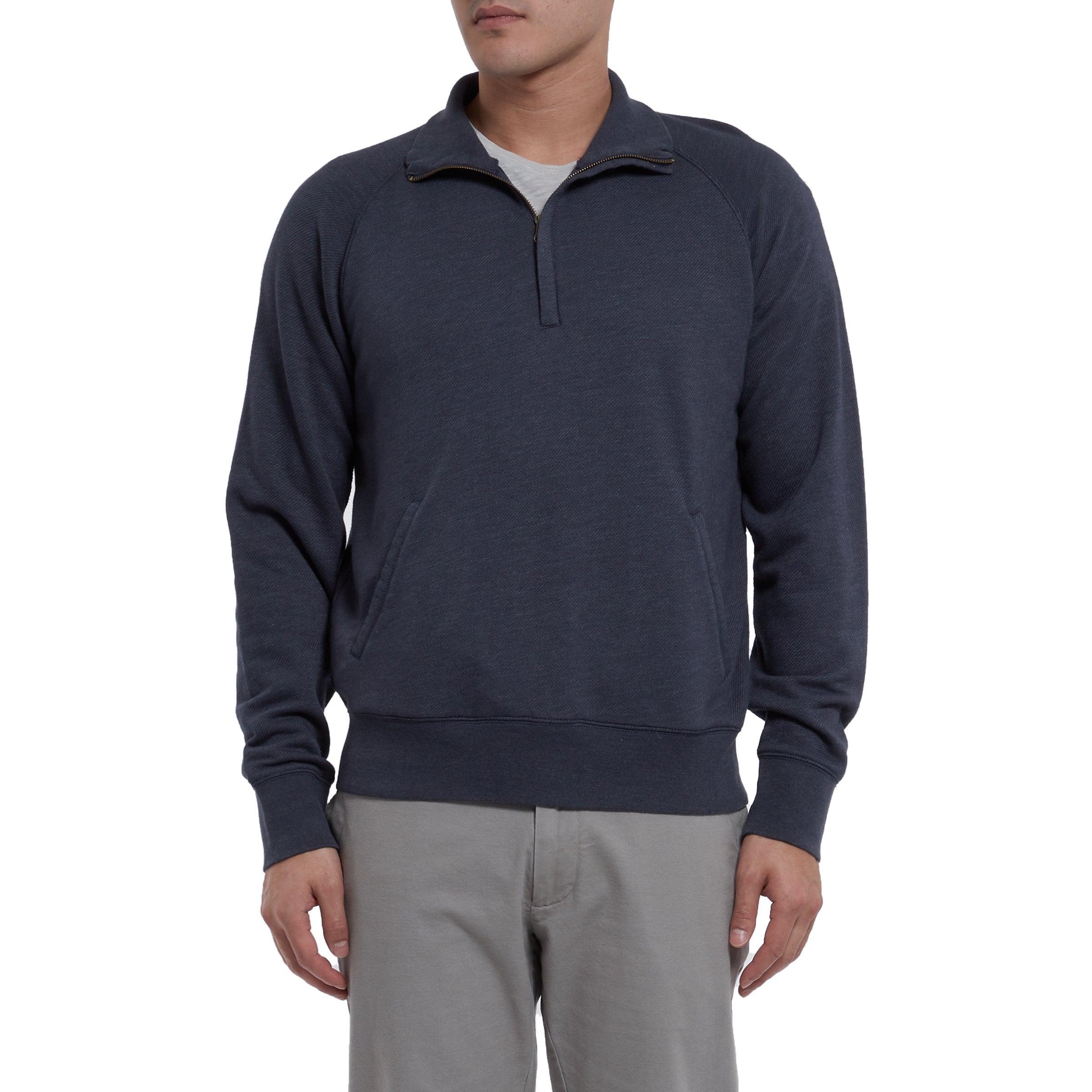 Hudson Textured Half Zip - Blue Night (Final Sale) Product Image