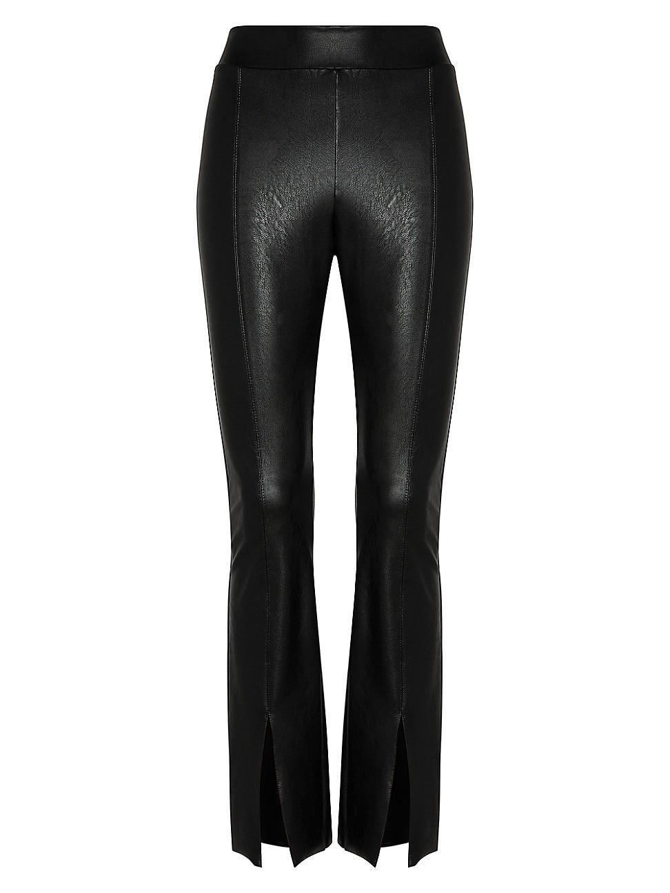 Faux Leather Split Front Pant Product Image