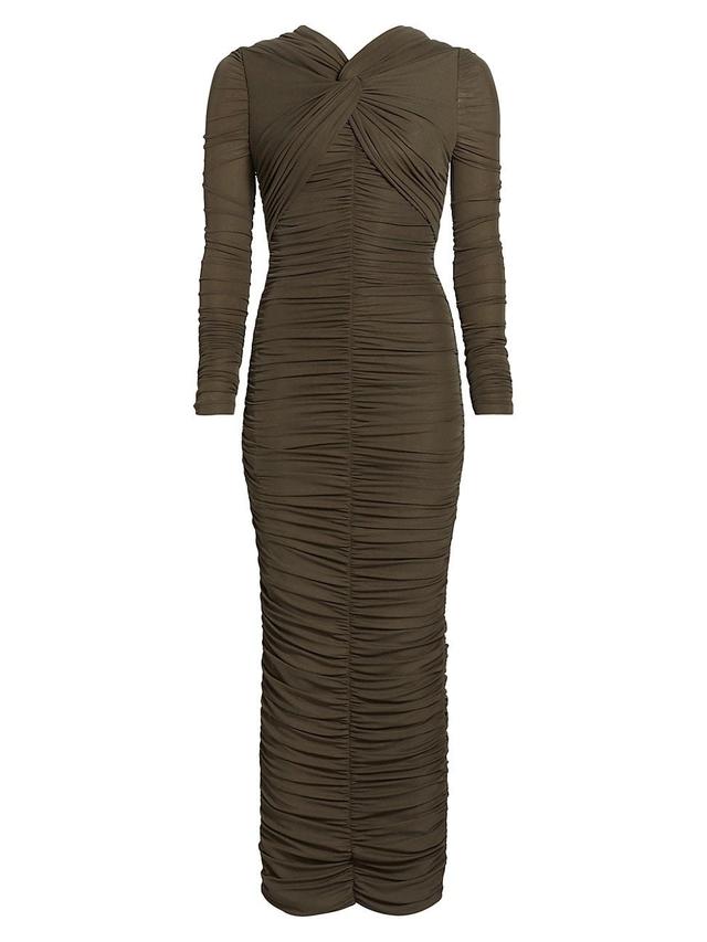 Womens Derek Ruched Twist-Detail Maxi Dress Product Image