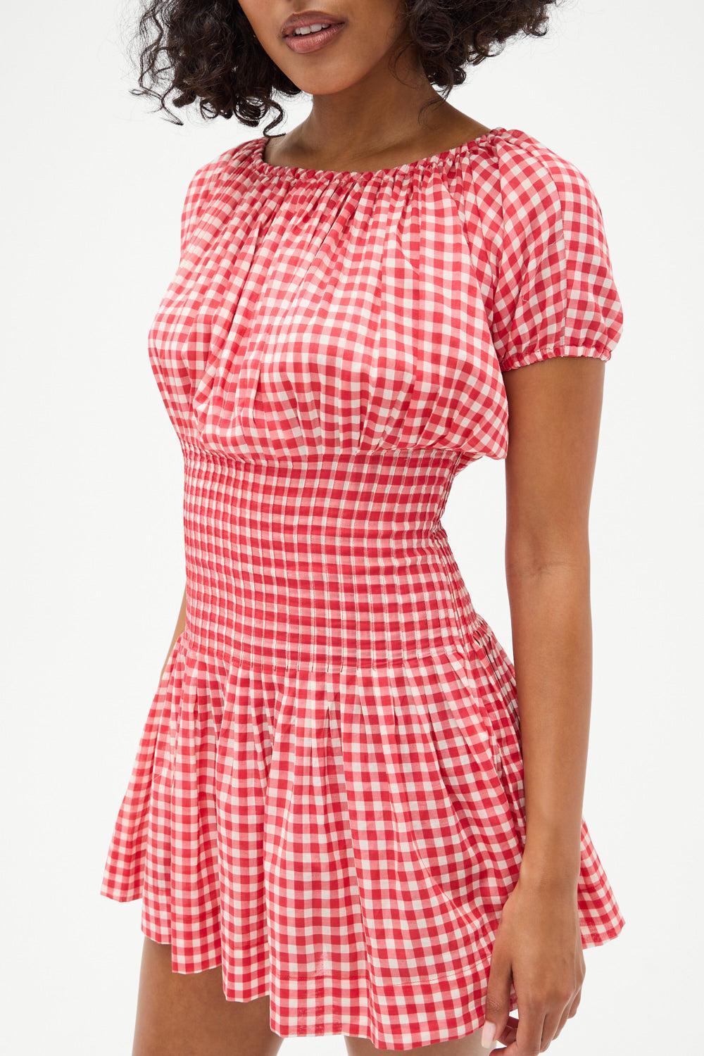 Sadie Gingham Mini Dress -  Cherry Gingham product image