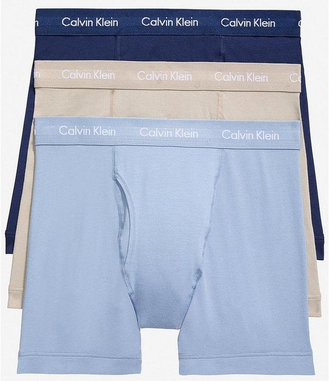 Calvin Klein Cotton Stretch Solid Boxer Briefs 3-Pack Product Image