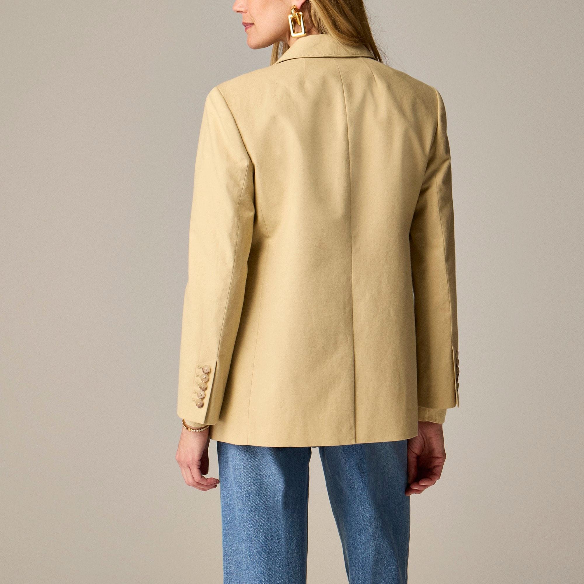 Relaxed patch-pocket blazer in cotton blend Product Image