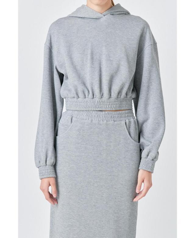 Grey Lab Womens French Terry Cropped Hoodie Product Image