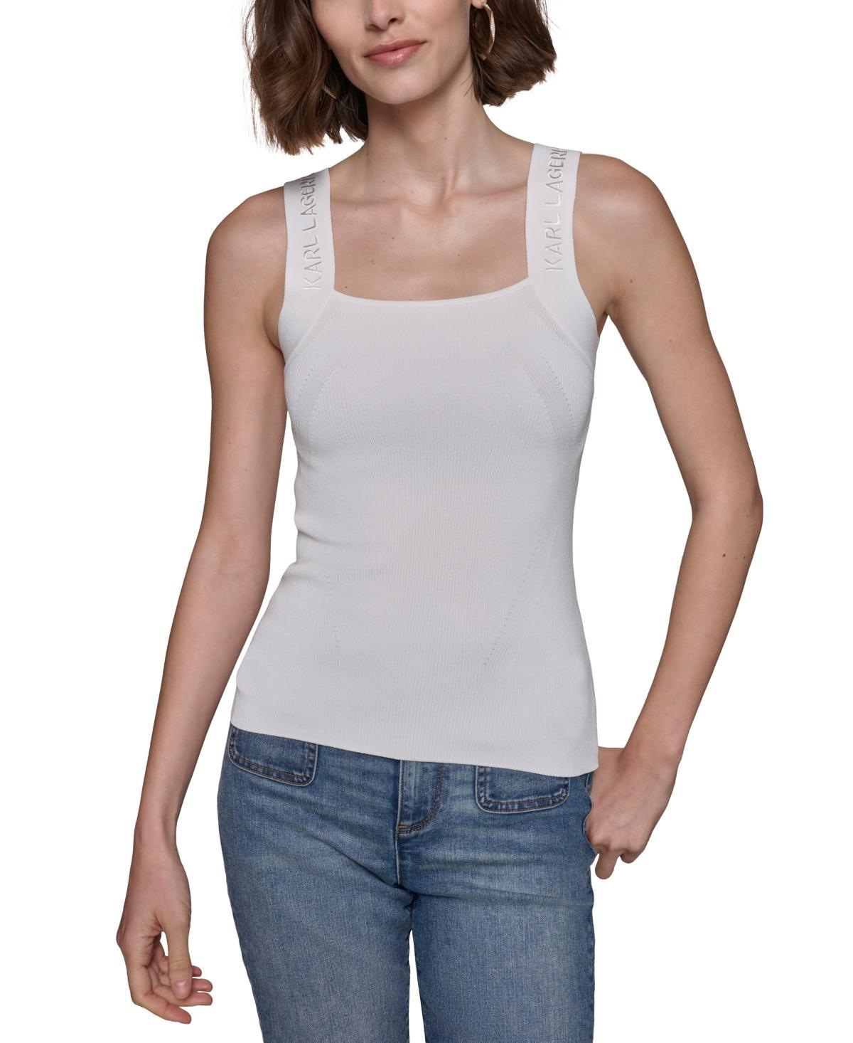 Women's Logo-Strap Square-Neck Top Product Image