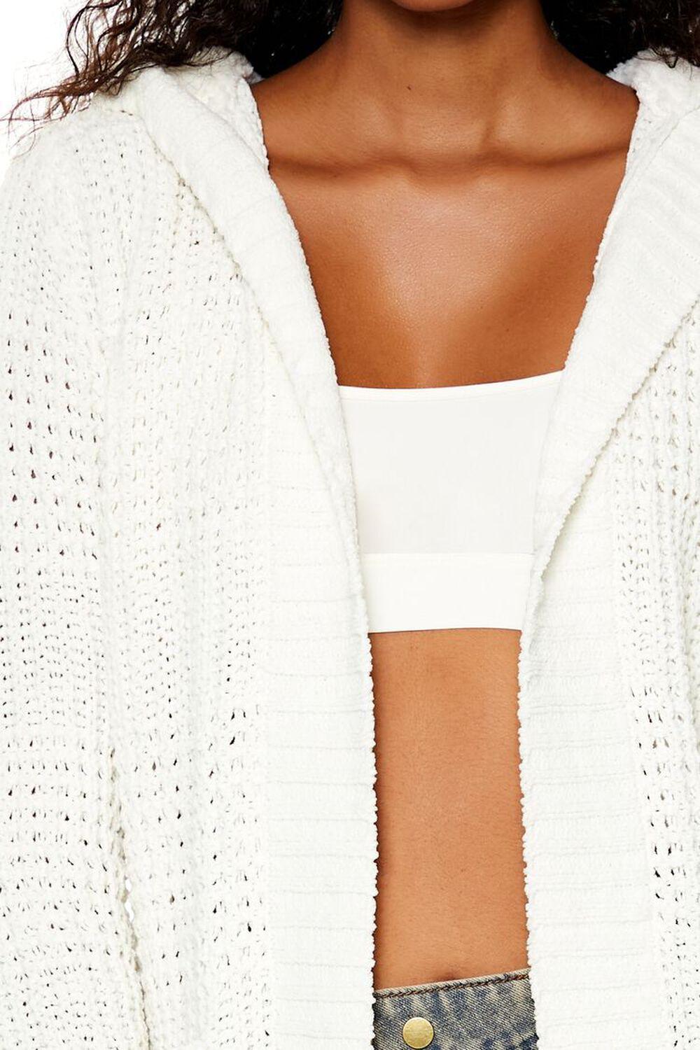 Hooded Open-Front Cardigan Sweater | Forever 21 Product Image